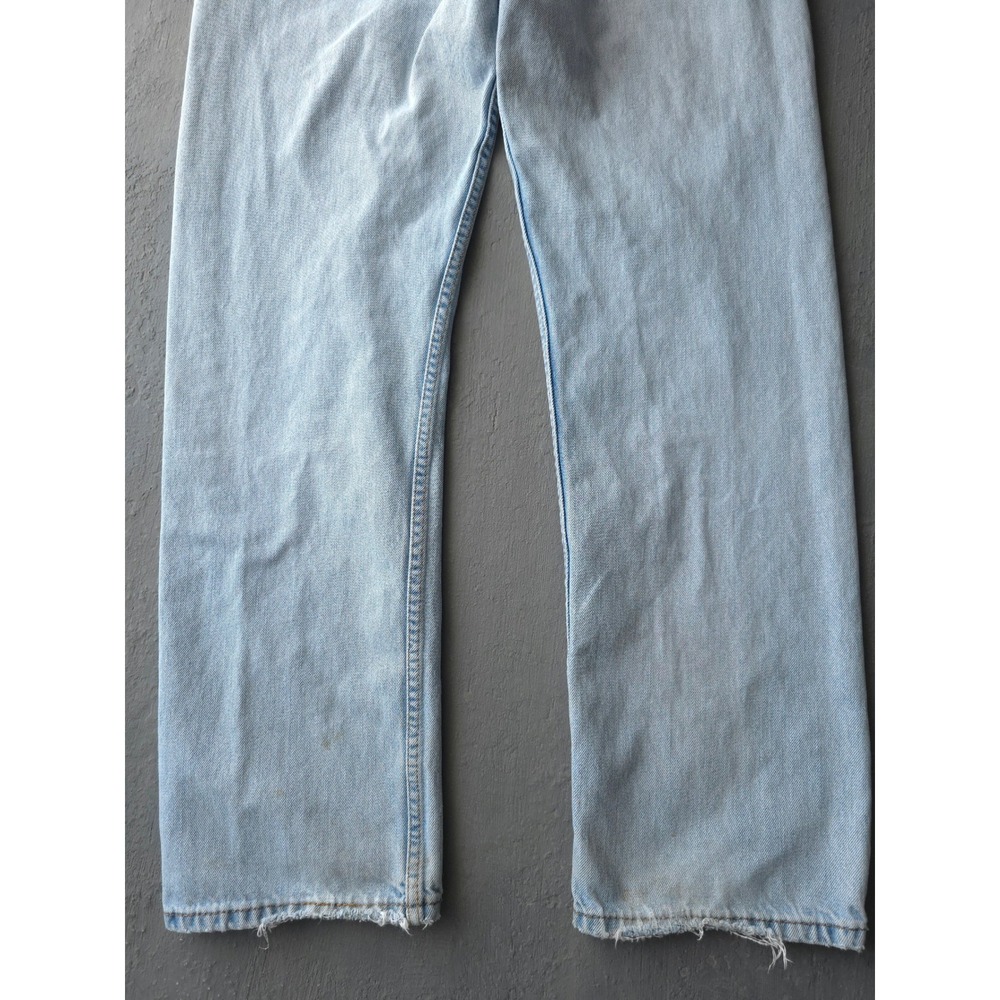 Vintage 2000s Levi's Light Blue Jeans 35x32 Straight Fit 505 - Picture 6 of 14